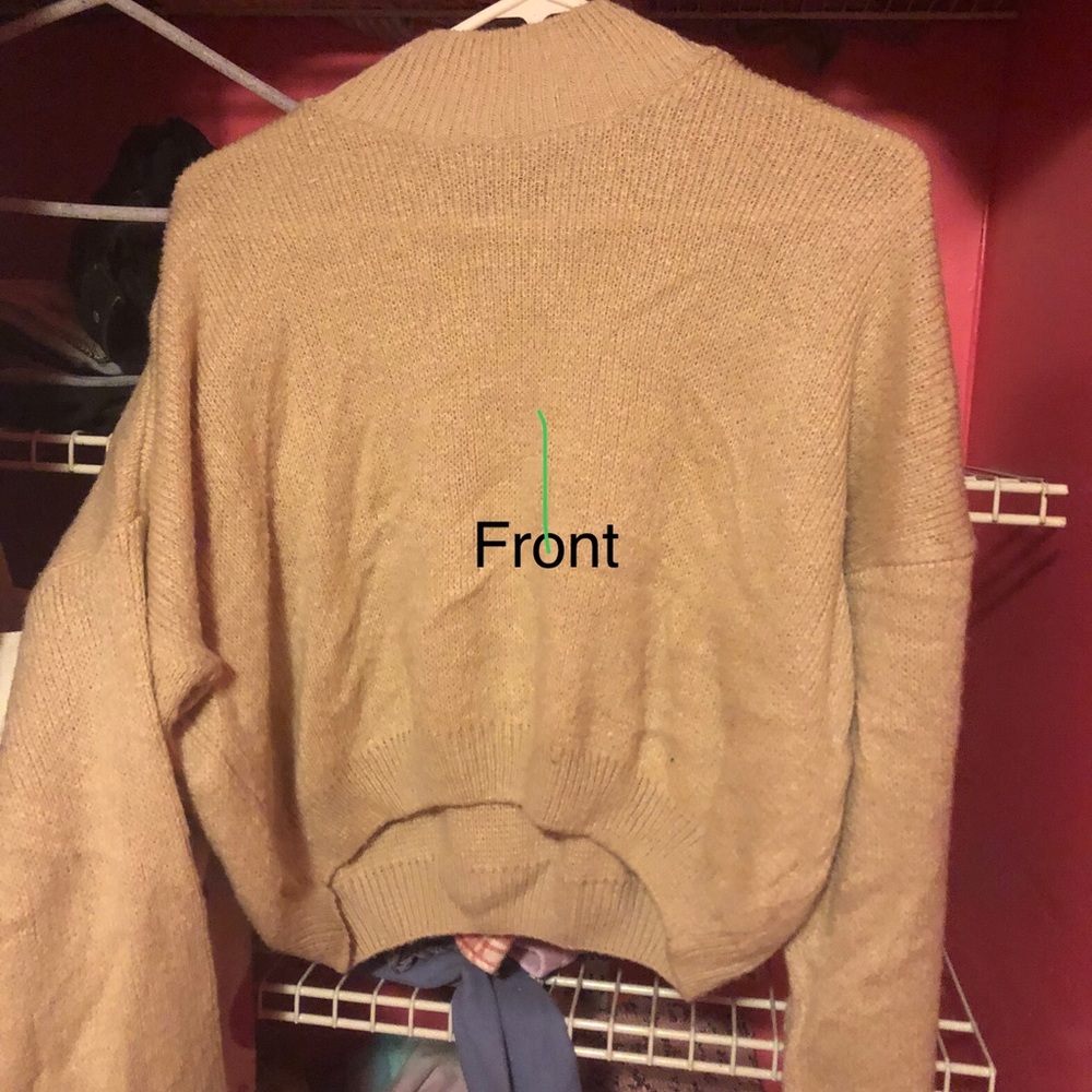 Beige turtleneck sweater